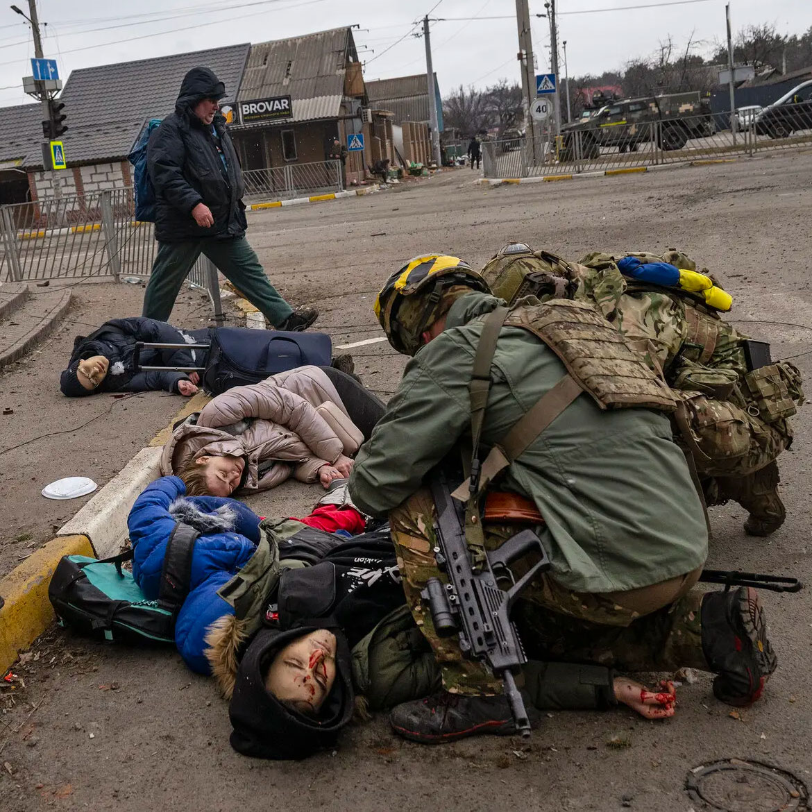 Dead civilians in Bucha